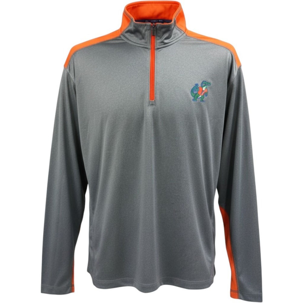 Champion Elite Florida Gators Mens XL Grey Orange Quarter Zip Pullover Shirt